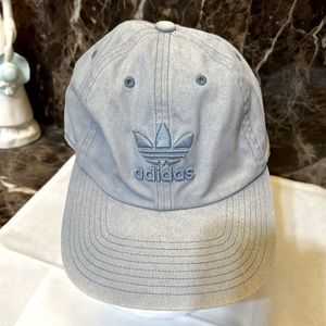 adidas-Unisex Light Blue Baseball Cap-Embroidered Logo-100% Cotton-O/S